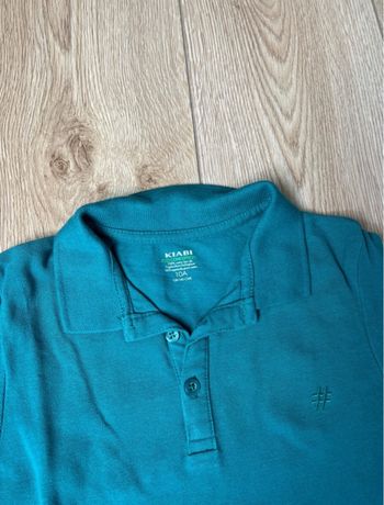 Polo manches courtes vert Kiabi