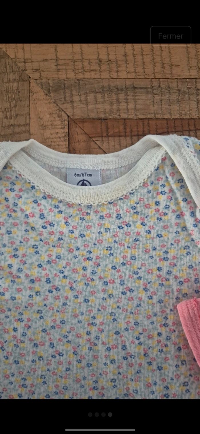 Lot 2 bodies petit bateau 6 mois - photo numéro 4
