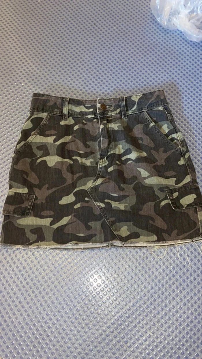 Jupe en jean militaire