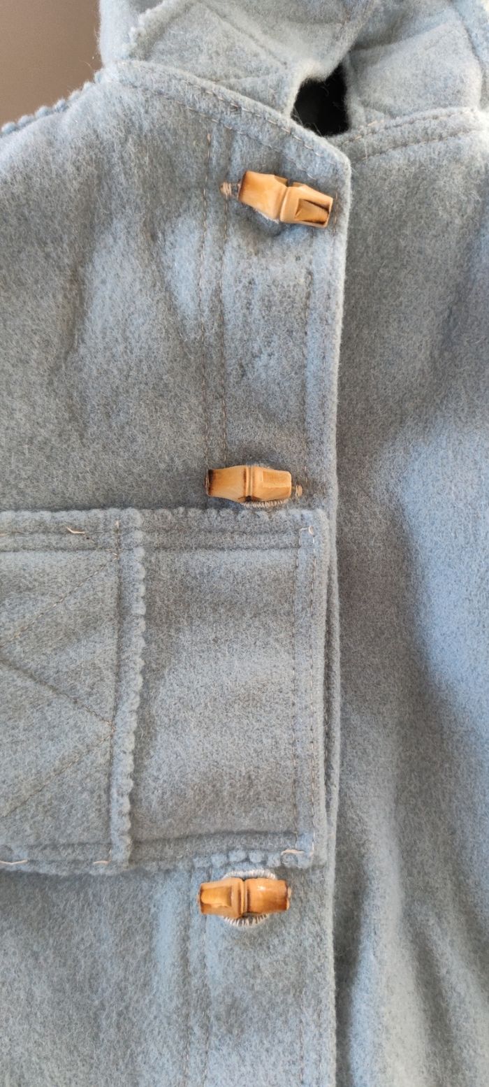 Manteau à capuche 18 mois bleu clair très bon état - photo numéro 5