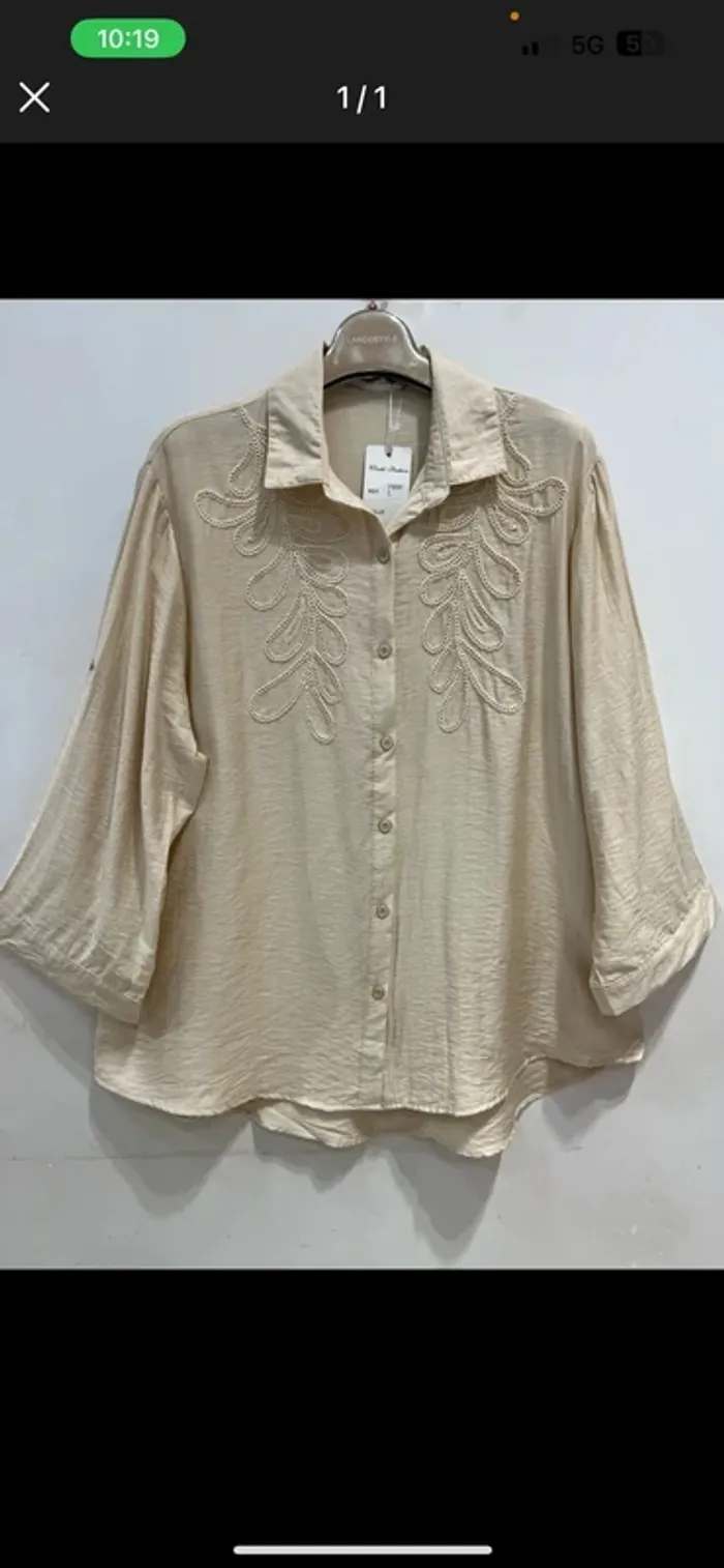 blouse femme chemise femme top femme beige crème taille 40