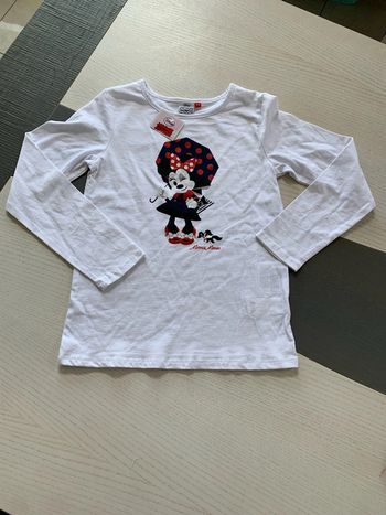Tee-shirts Ml blanc Minnie 8 ans Disney neuf