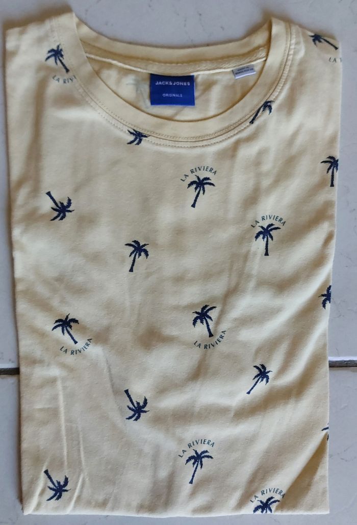 T shirt imprimé palmiers la riviera - Jack & Jones - photo numéro 1