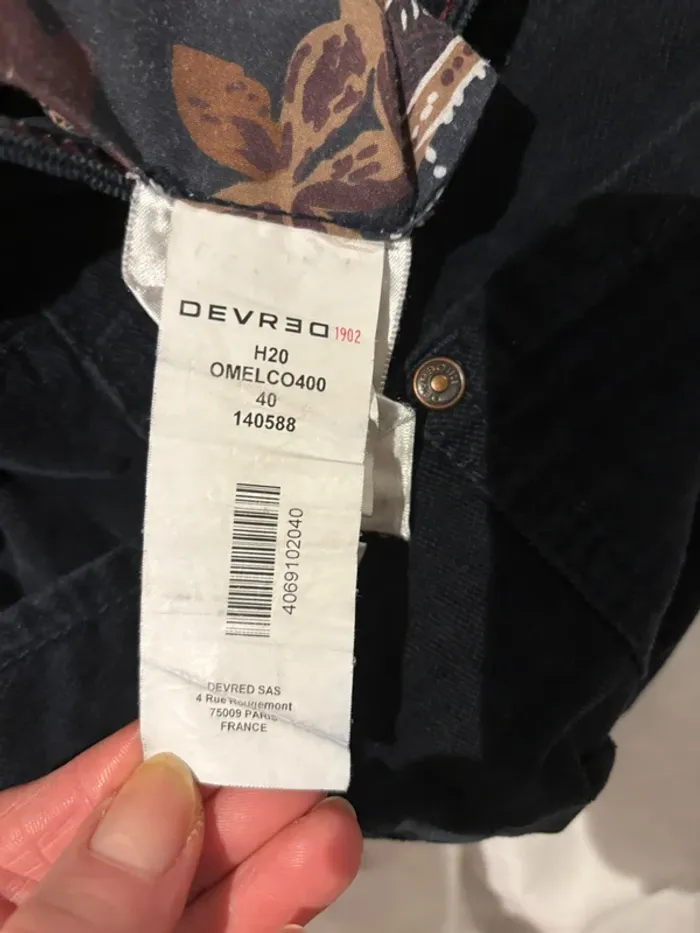 Jean Slim Fit type velours Devred taille L - 40 en très bon état - photo numéro 6