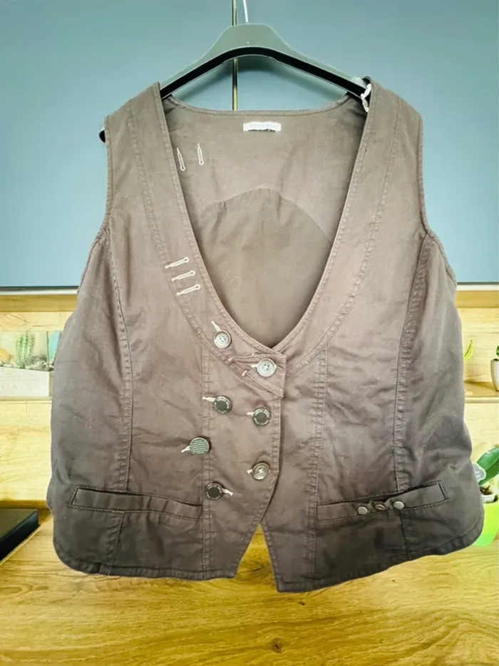 Gilet Patrice Bréal marron - photo numéro 2
