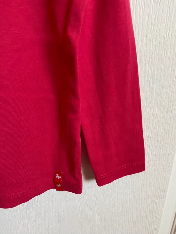 T-shirt manche longue col rond nky rouge - photo numéro 4
