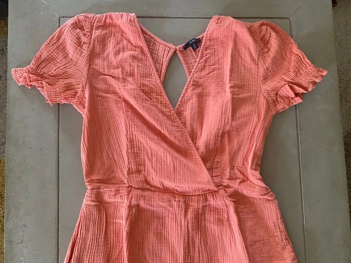 Combi short corail Kiabi Eco Conception en gaze de coton taille 38 - photo numéro 8