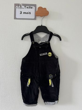 Salopette noir - taille 3 mois 🌼