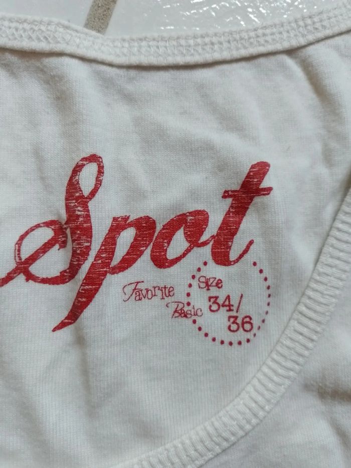 Débardeur femme blanc Motif loup - photo numéro 12