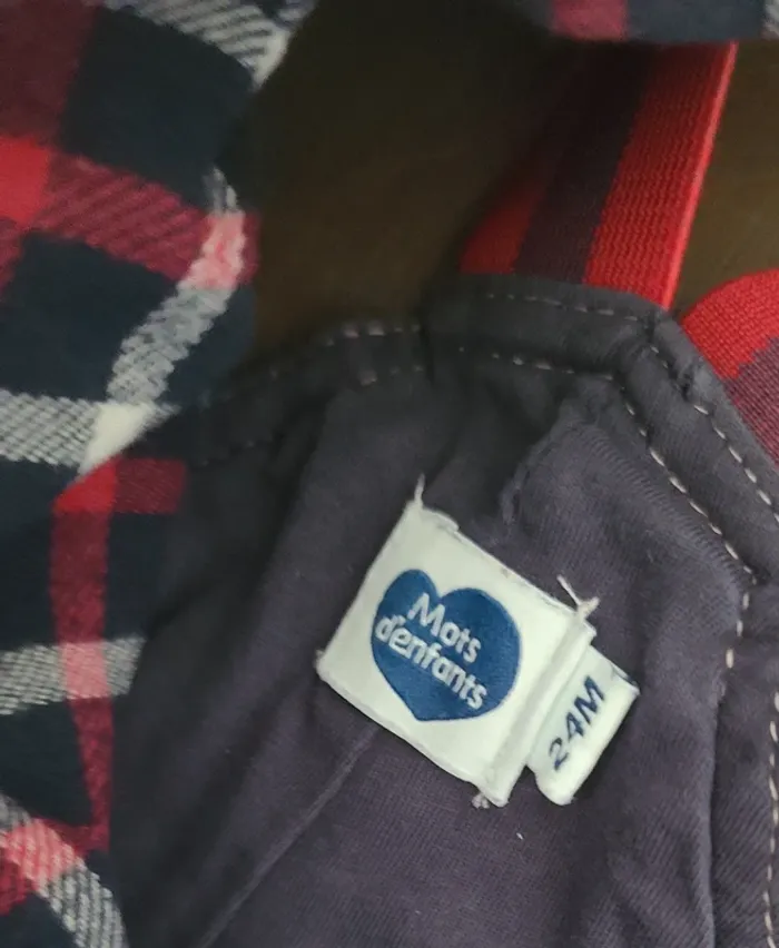 Ensemble salopette + chemise manches longues - photo numéro 8