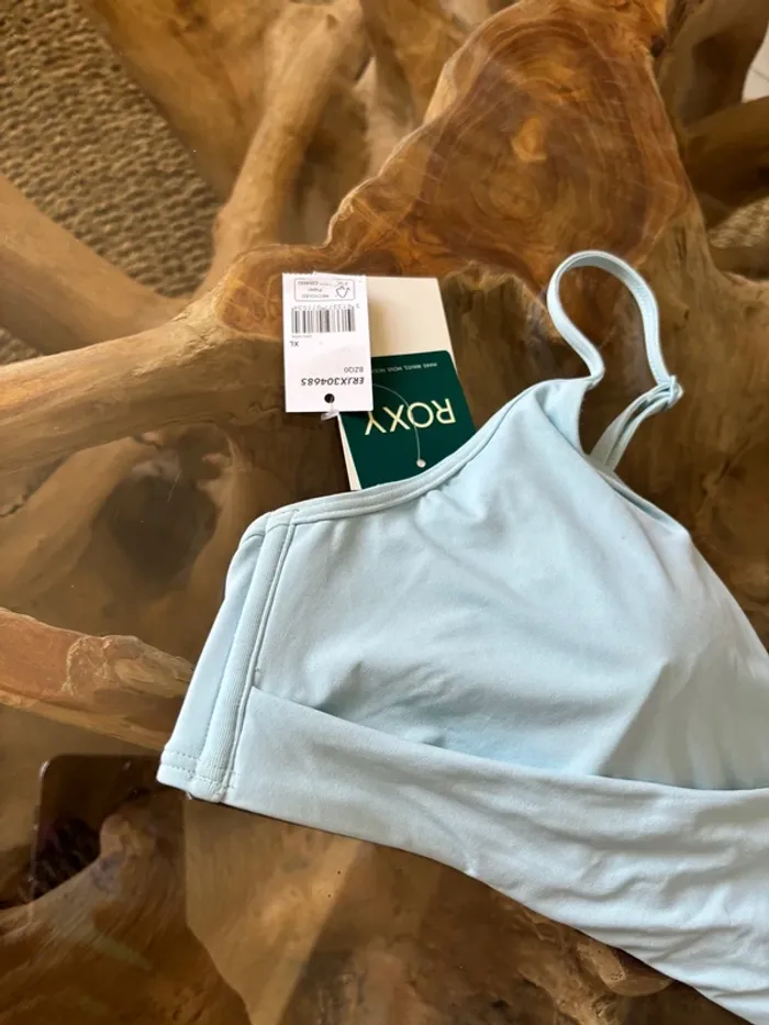 Haut de maillot de bain Roxy bleu clair croisé XL - photo numéro 4