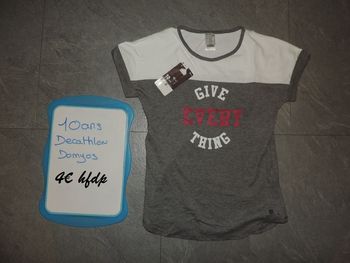 tee shirt décathlon domyos 10 ans