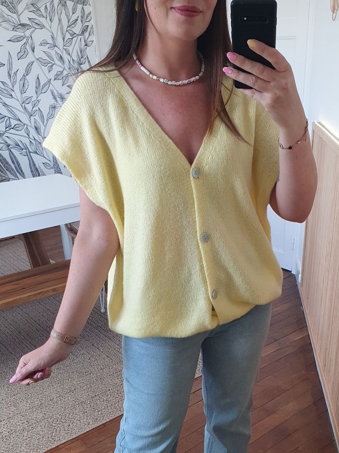 Gilet sans manche Caracas jaune Taille unique - photo numéro 2