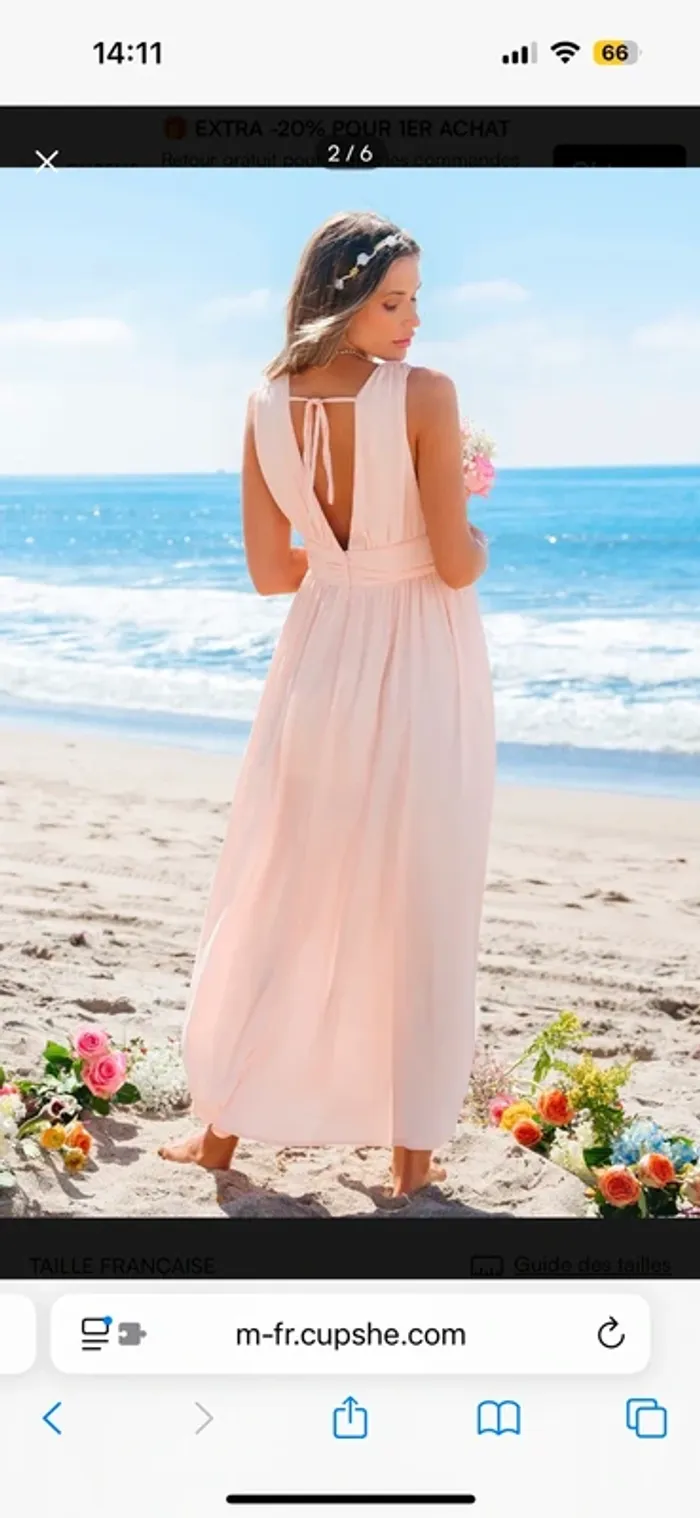 Robe longue rose pale - photo numéro 8