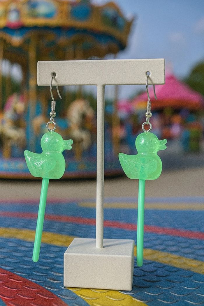 Boucles d’oreilles sucettes canards