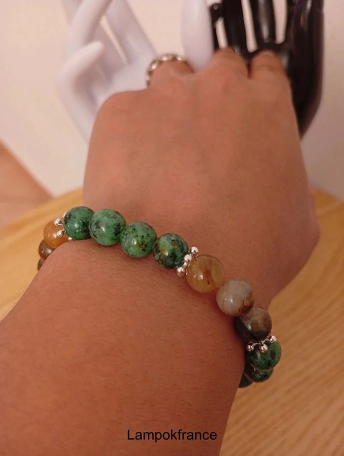 Oeil du tigre Bracelet en pierres naturelles bohème chic yoga - photo numéro 2