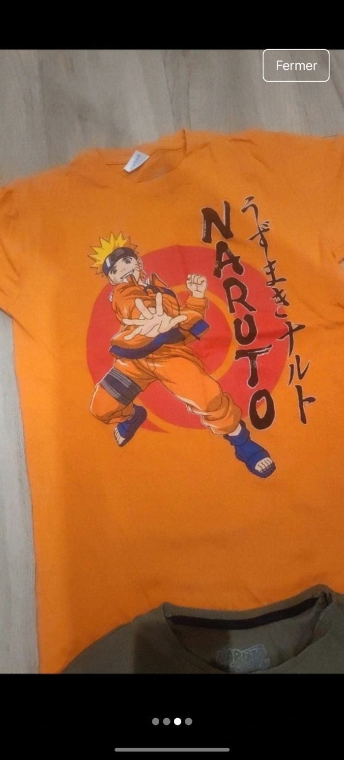 Lot de 2 Tshirt Naruto Shippuden Kakashi - photo numéro 3