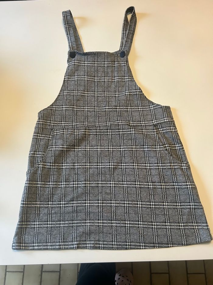 Robe salopette très bon état pour femme taille couleur gris et noir motifs Prince De Galles - photo numéro 6