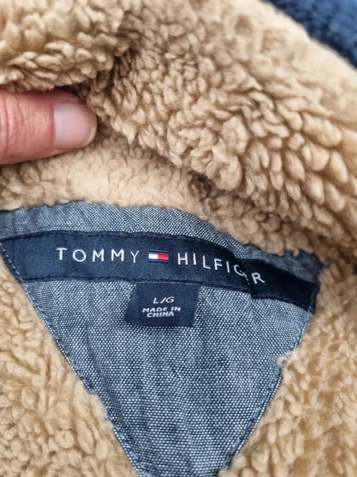 Pull zippé fourré Tommy Hilfiger bleu marine L Hommes (mesures en photos) - photo numéro 10