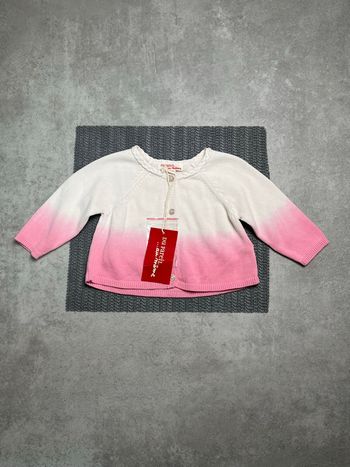 Gilet rose et blanc taille 3 mois 