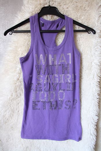 Débardeur Zara violet avec strass