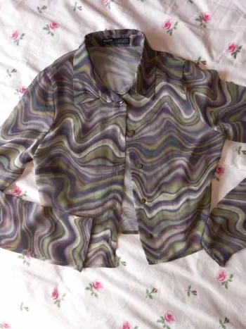 Chemise psychédélique Crop top