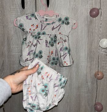 Ensemble robe et shorty bébé fille