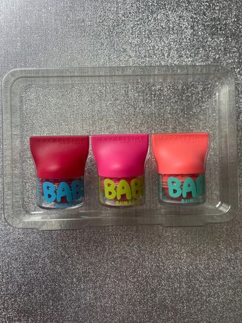 Lot de 3 baumes à lèvres, blush