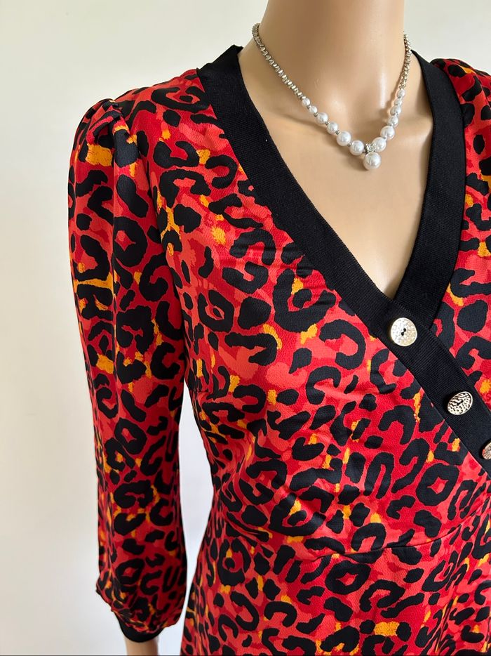 Robe imprimée neuve à manches longues Jus d’Orange taille 1 (taille grand) - photo numéro 4