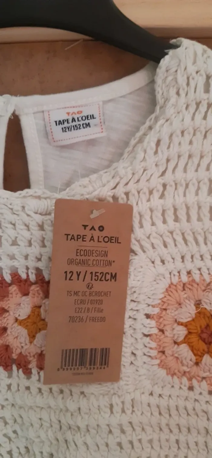 Haut NEUF blanc 12 ans Tape à l'oeil - photo numéro 4