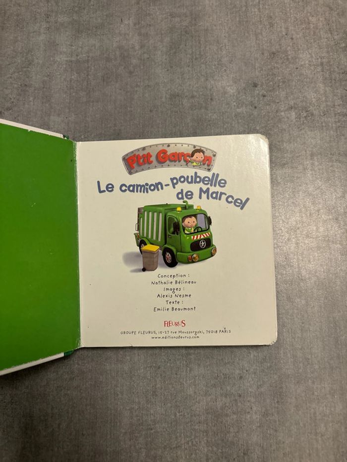 Livre petit garçon, le camion, poubelle de Marcel - photo numéro 2