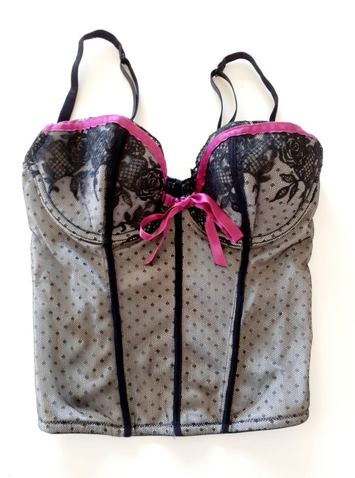 Bustier Fuchsia & Noir – Taille 85B