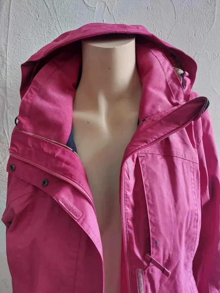 Veste imperméable rose avec capuche Quechua Taille XS - photo numéro 2