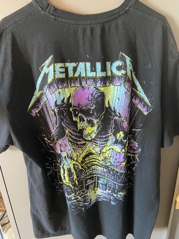 T shirt noir Metallica Pull&Bear taille XL 42 
