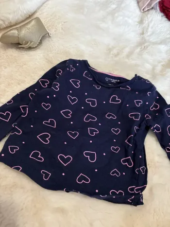 Haut cœur bébé fille primark 6/9 mois