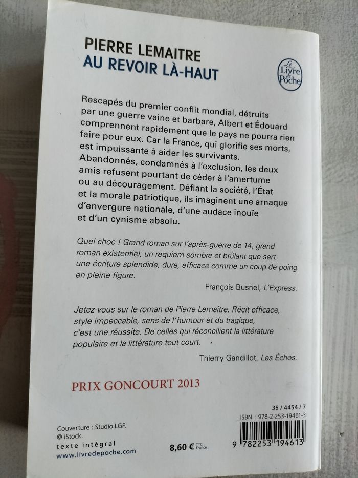 Livre au revoir là haut - photo numéro 2
