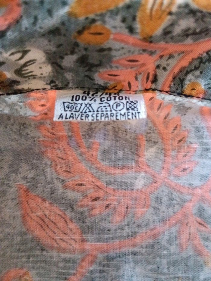 Chemise vintage Crop top à nouer imprimé fleurs multicolores - photo numéro 5