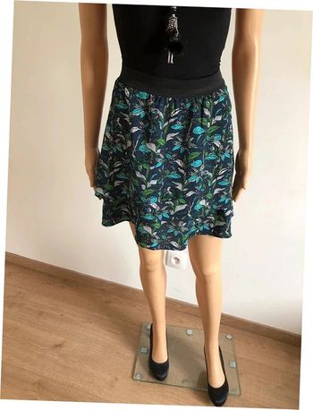 Jupe imprimée fleurie à volants Phildar taille 42 jamais portée