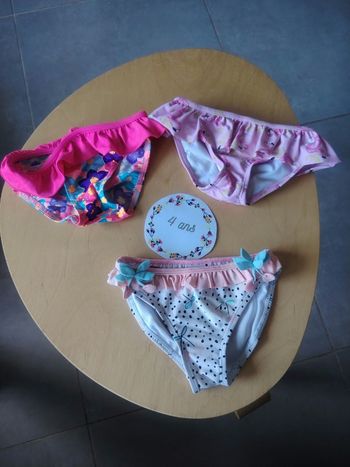 Lot de 3 maillots de bain 👙fille 4ans firefly et decathlon
