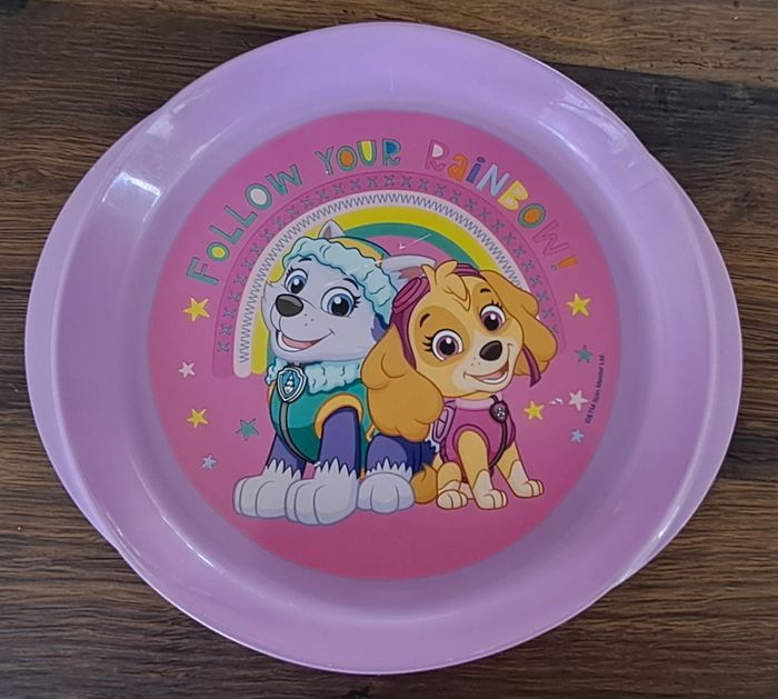 Assiettes en plastique enfants Reines des neiges, Pat Patrouille, Peppa Pig - photo numéro 3