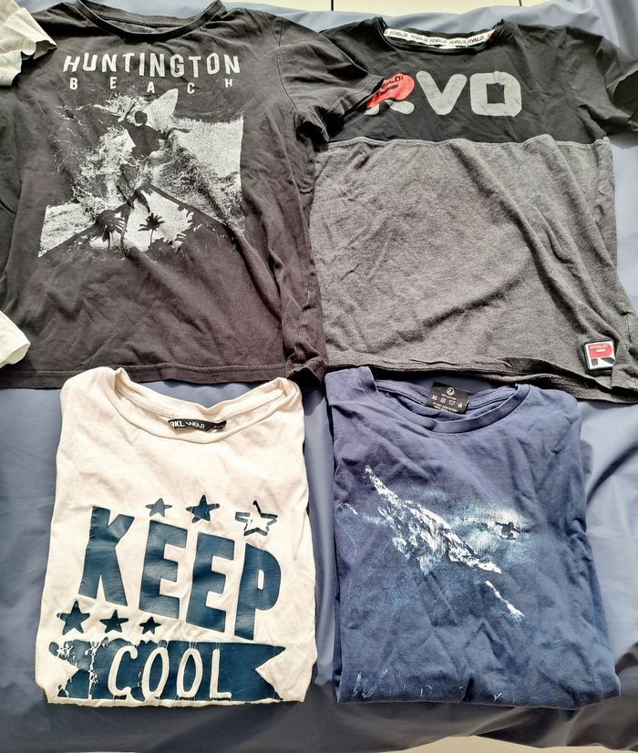 lot de 6 tshirts manches courtes taille 14ans XS S surf montagne oxbow solex city