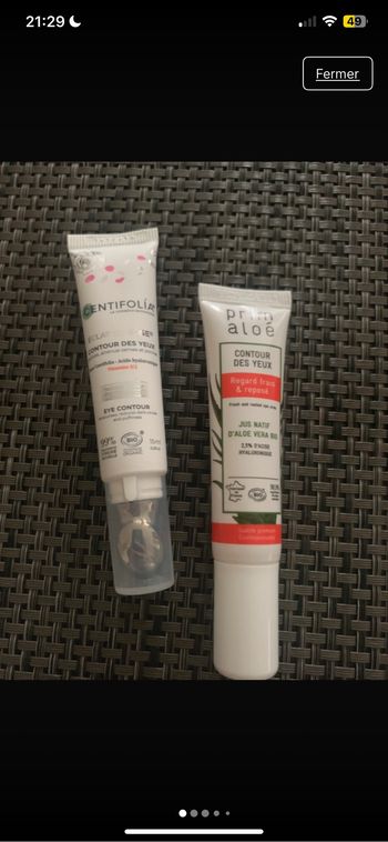 Contours des yeux bio – Centifolia & Pur Aloé – 15 ml X2
