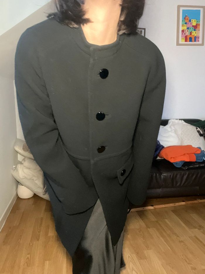 Manteau noir en laine Prada 38 - photo numéro 7