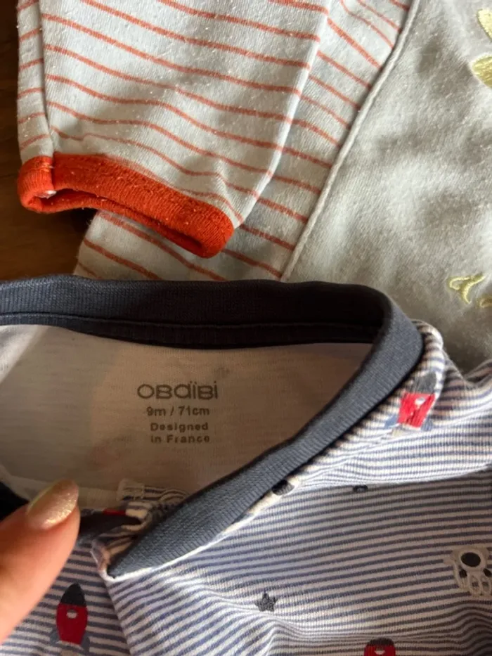 Lot de 2 pyjama coton 9 mois - photo numéro 4