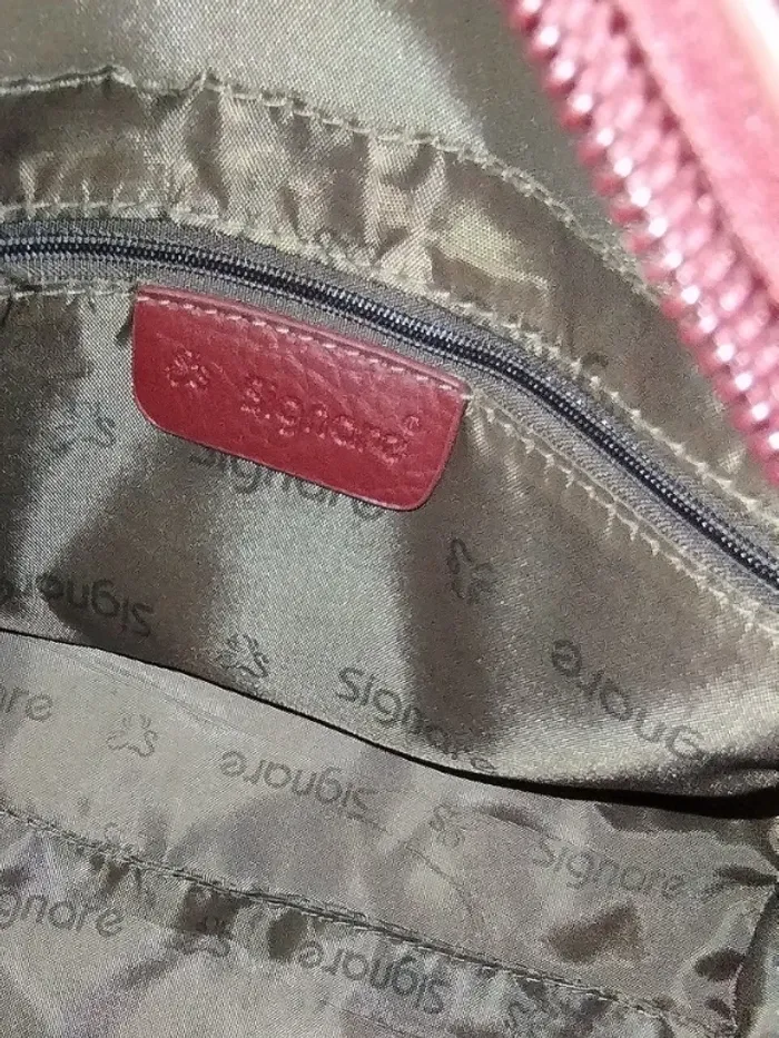 sac à main bandoulière cuir et toile épaisse imprimée  7564052210 - photo numéro 5