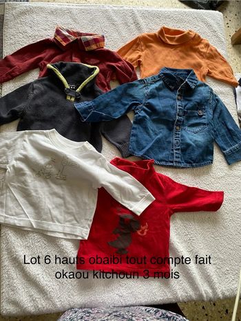 3 mois Lot 6 hauts