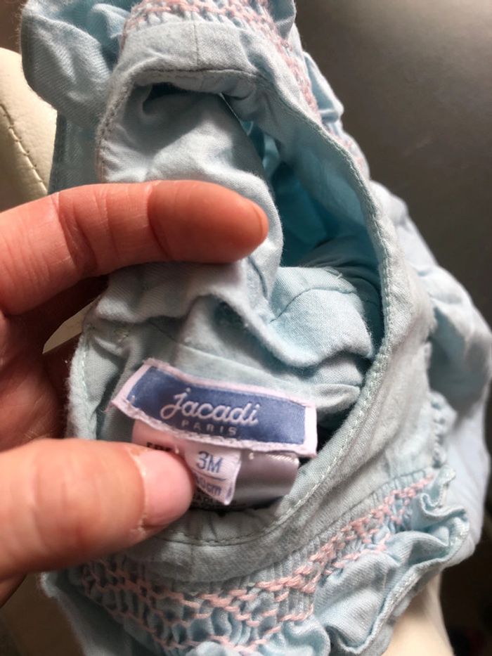 Robe jacadi bleu turquoise clair - photo numéro 3