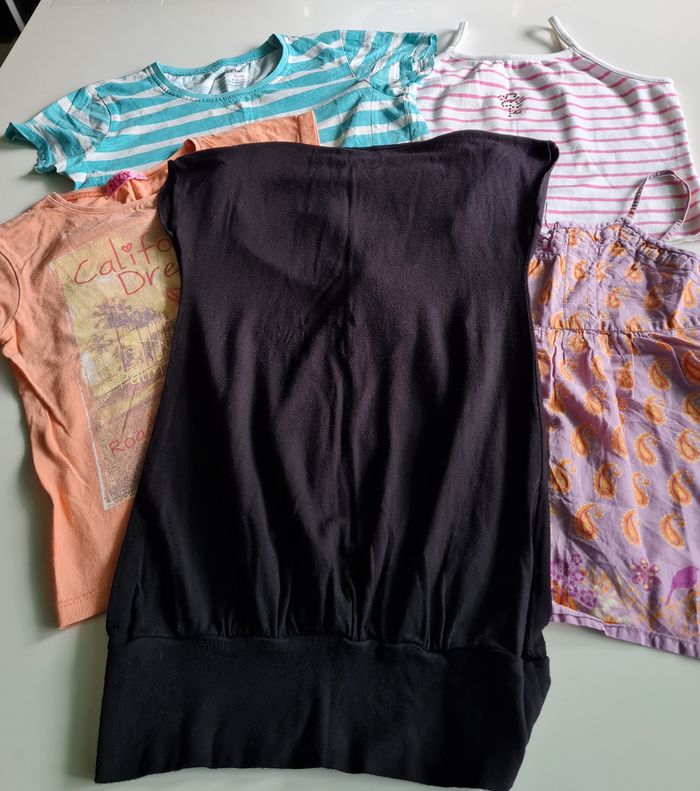 lot 5 hauts t-shirts fille 8 ans - photo numéro 10