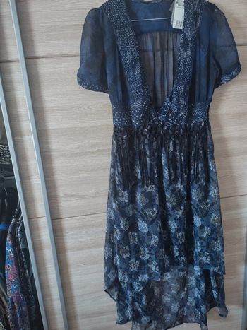 Robe mi longue voile et franges Desigual