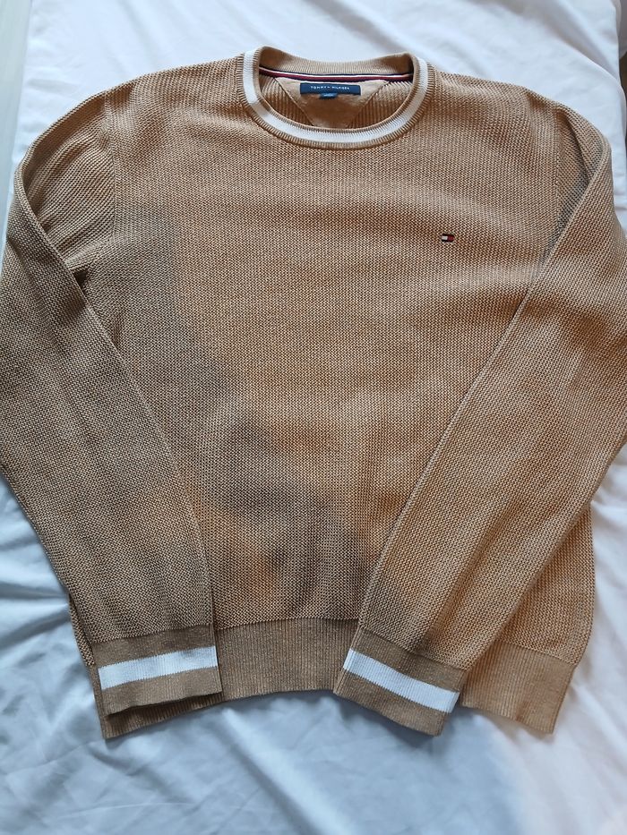 Pull tommy hilfiger moucheté taille L très bon état - photo numéro 2